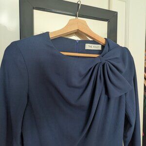 The Fold Cliveden Dress Indigo Wool Crepe US 6